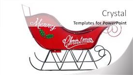  Presentation with santa sleigh - Amazing slide deck having christmas-sleigh-red-santa-sleigh backdrop and a white colored foreground