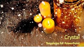 Presentation with christmas candles - Slide deck featuring christmas smooth lights and candles background and a tawny brown colored foreground
