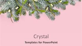  Presentation with new season - Slide set featuring christmas-snow-fir-mistletoe-background background and a lemonade colored foreground