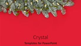  Presentation with pagan - Presentation theme consisting of christmas-snow-fir-mistletoe-background background and a red colored foreground