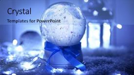  Presentation with snow - Cool new presentation with christmas snow globe with blue backdrop and a light blue colored foreground