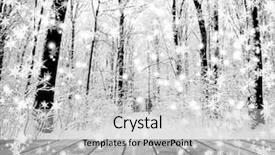  Presentation with forest winter - Colorful slide set enhanced with white brick wall paid close backdrop and a light gray colored foreground.