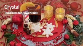  Presentation with red gold - Cool new presentation with wine red and gold bauble backdrop and a tawny brown colored foreground