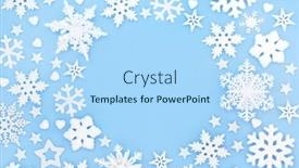  Presentation with heart shape tree - Theme with christmas-snowflake-heart-and-star background and a light blue colored foreground