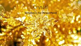  Presentation with sparkle - Audience pleasing theme consisting of christmas-snowflake-on-golden-sparkle backdrop and a gold colored foreground