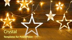 Presentation with vintage christmas - Amazing PPT layouts having christmas snowflake star vintage rustic backdrop and a tawny brown colored foreground