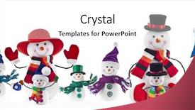  Presentation with snowmen - Audience pleasing slides consisting of merry christmas snowman - cheerful family of snowmen isolated backdrop and a white colored foreground