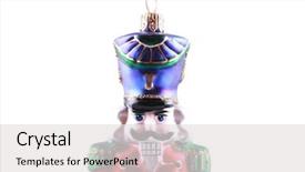  Presentation with white christmas - Amazing slide deck having christmas soldier - nutcracker - close-ups isolated on white backdrop and a light gray colored foreground