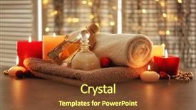  Presentation with christmas winter a table - PPT layouts featuring christmas spa composition on table background and a tawny brown colored foreground