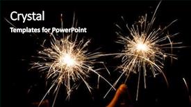  Presentation with firework - Cool new presentation theme with christmas sparkler firework flame backdrop and a black colored foreground