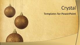  Presentation with vintage christmas - Cool new PPT theme with christmas spheres - vintage background with space backdrop and a blonde colored foreground