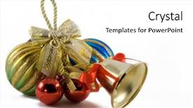 Presentation with spheres - Slides featuring christmas spheres and handbell background and a white colored foreground