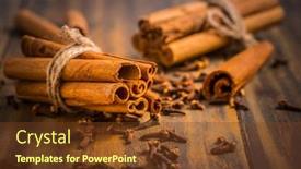  Presentation with christmas baking - Theme consisting of christmas-spices-and-baking-ingredients background and a tawny brown colored foreground