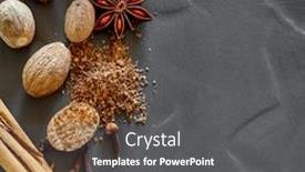  Presentation with dark space - Presentation consisting of christmas-spices-background-top-view background and a dark gray colored foreground