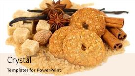  Presentation with christmas baking - Beautiful PPT layouts featuring christmas spices cookies and baking ingredients isolated on white backdrop and a yellow colored foreground
