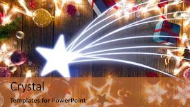  Presentation with vintage christmas - PPT layouts enhanced with christmas star comet postcard vintage background and a red colored foreground