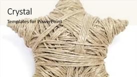  Presentation with white christmas - Slide set enhanced with christmas star made with hemp background and a lemonade colored foreground