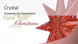  Presentation with sample - Presentation having christmas star over white with sample text background and a white colored foreground