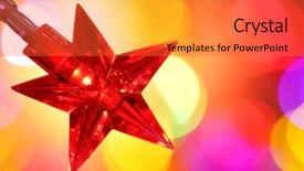  Presentation with red star - Audience pleasing slides consisting of christmas star shaped lights backdrop and a  colored foreground