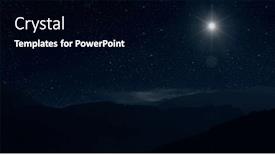  Presentation with star - Slide deck with christmas-star-shines-at-night background and a  colored foreground