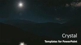  Presentation with star - Theme with christmas-star-shines-at-night and a black colored foreground