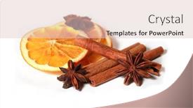  Presentation with decoration - Theme with christmas-still-life-decoration background and a lemonade colored foreground