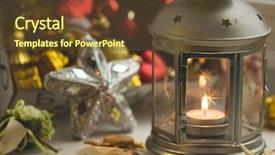  Presentation with year still life christmas - Colorful PPT theme enhanced with christmas still life lantern with burning candle and new year tree decorations shallow depth of field aperture 2 8 backdrop and a tawny brown colored foreground