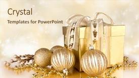  Presentation with year still life christmas - Beautiful slide deck featuring christmas still life on shiny backdrop and a lemonade colored foreground