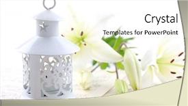  Presentation with christmas music - PPT theme having christmas still life with candles background and a white colored foreground