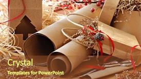  Presentation with eco friendly - Theme having christmas still life with eco background and a tawny brown colored foreground