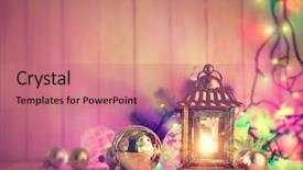  Presentation with year still life christmas - Audience pleasing presentation design consisting of christmas still life with lamp backdrop and a  colored foreground