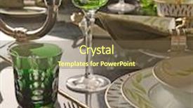  Presentation with crystal - Presentation with christmas still-life with plates glasses and crystal background and a tawny brown colored foreground