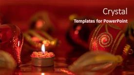  Presentation with candle christmas - Presentation theme having christmas-still-life-with-red background and a tawny brown colored foreground