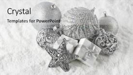  Presentation with year still life christmas - Cool new theme with christmas still life with silver backdrop and a light gray colored foreground