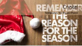  Presentation with season - Beautiful slides featuring bible story - remember the reason backdrop and a coral colored foreground