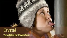  Presentation with christmas story - Presentation theme enhanced with christmas story background and a tawny brown colored foreground