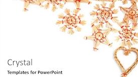  Presentation with white christmas - Slides enhanced with christmas-strawy-decorations-on-white background and a white colored foreground