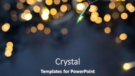  Presentation with string lights - Presentation theme enhanced with christmas-string-lights-and-bokeh background and a tawny brown colored foreground