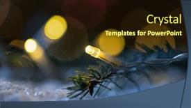  Presentation with string lights - Theme with christmas-string-lights-in-snow background and a wine colored foreground