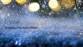 Presentation with string lights - Presentation design featuring christmas-string-lights-in-snow background and a light blue colored foreground