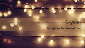  Presentation with string lights - Slide set consisting of christmas-string-lights-on-old background and a coral colored foreground