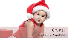  Presentation with baby christmas - Beautiful theme featuring portrait of cute child baby backdrop and a coral colored foreground