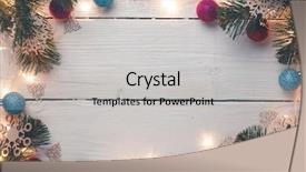  Presentation with christmas fireplace log fire burns - PPT theme consisting of perimeter - photo of christmas surface background and a light gray colored foreground