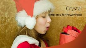  Presentation with christmas angel - Amazing slides having christmas surprised little angel backdrop and a yellow colored foreground