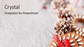  Presentation with sweets - Presentation theme with christmas sweets background and a lemonade colored foreground