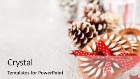  Presentation with moving christmas images nativity - PPT theme with christmas sweets background and a light gray colored foreground