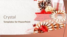  Presentation with sweets - Audience pleasing presentation consisting of christmas sweets backdrop and a sky blue colored foreground