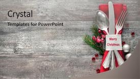  Presentation with table setting - Cool new presentation with christmas table place setting holidays backdrop and a  colored foreground