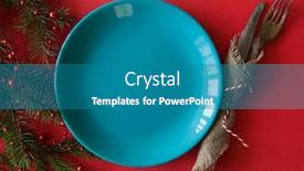  Presentation with elegant light blue - Amazing PPT layouts having christmas-table-setting-from-above backdrop and a teal colored foreground