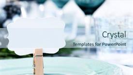  Presentation with table setting - Presentation design with christmas table setting in blue background and a sky blue colored foreground